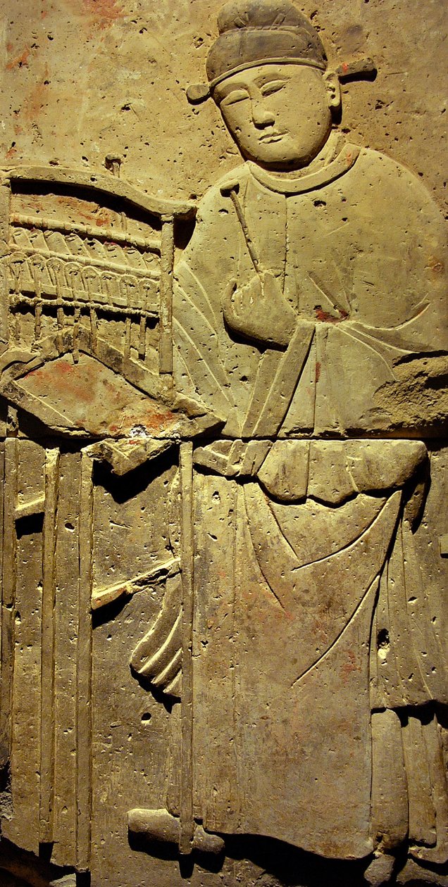 Terrakotta-stele muusikon, Tang-dynastian kanssa tekijältä Tang Dynasty Chinese School