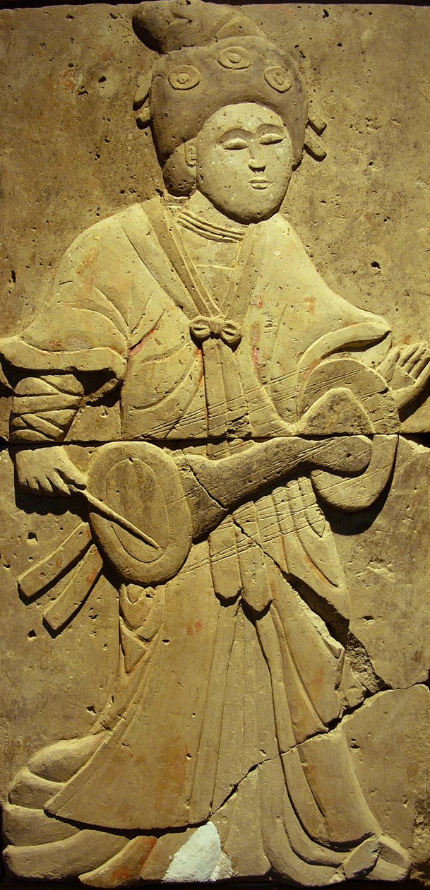 Terrakotta-stele muusikon, Tang-dynastian kanssa tekijältä Tang Dynasty Chinese School