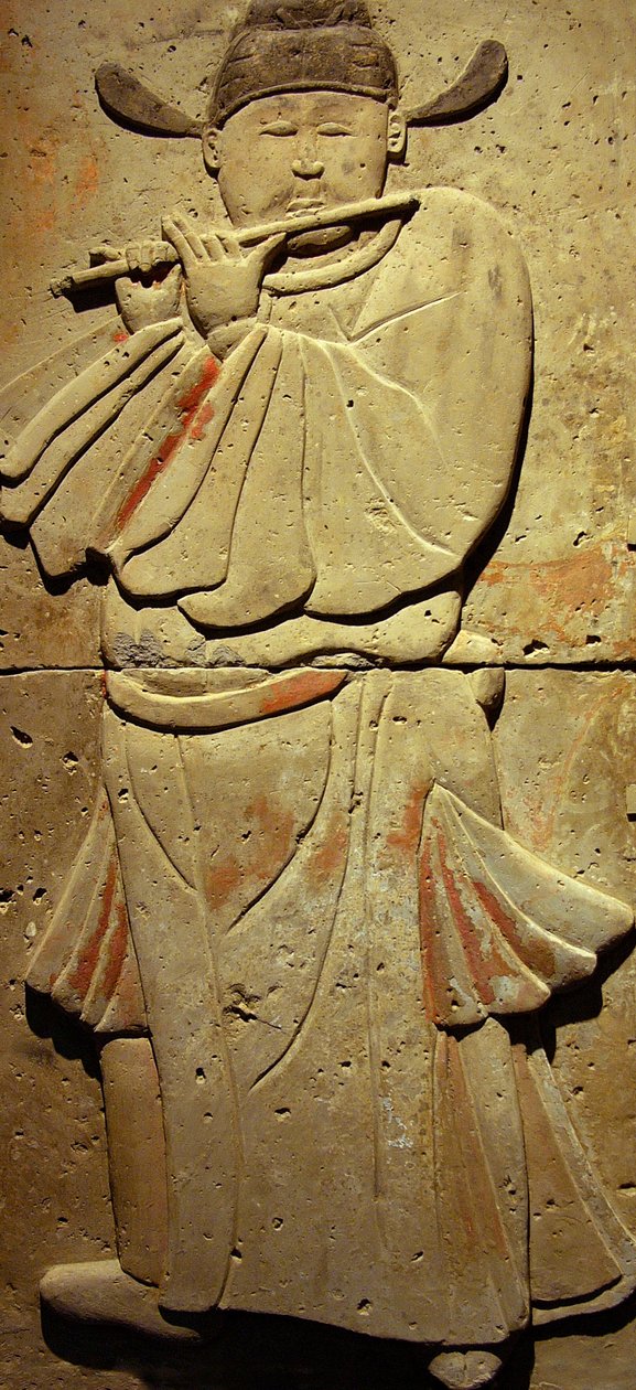 Terrakotta-stele muusikon, Tang-dynastian kanssa tekijältä Tang Dynasty Chinese School