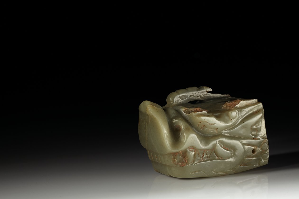 Junkunc Jade Dragon Head (jade) tekijältä Tang Dynasty Chinese School