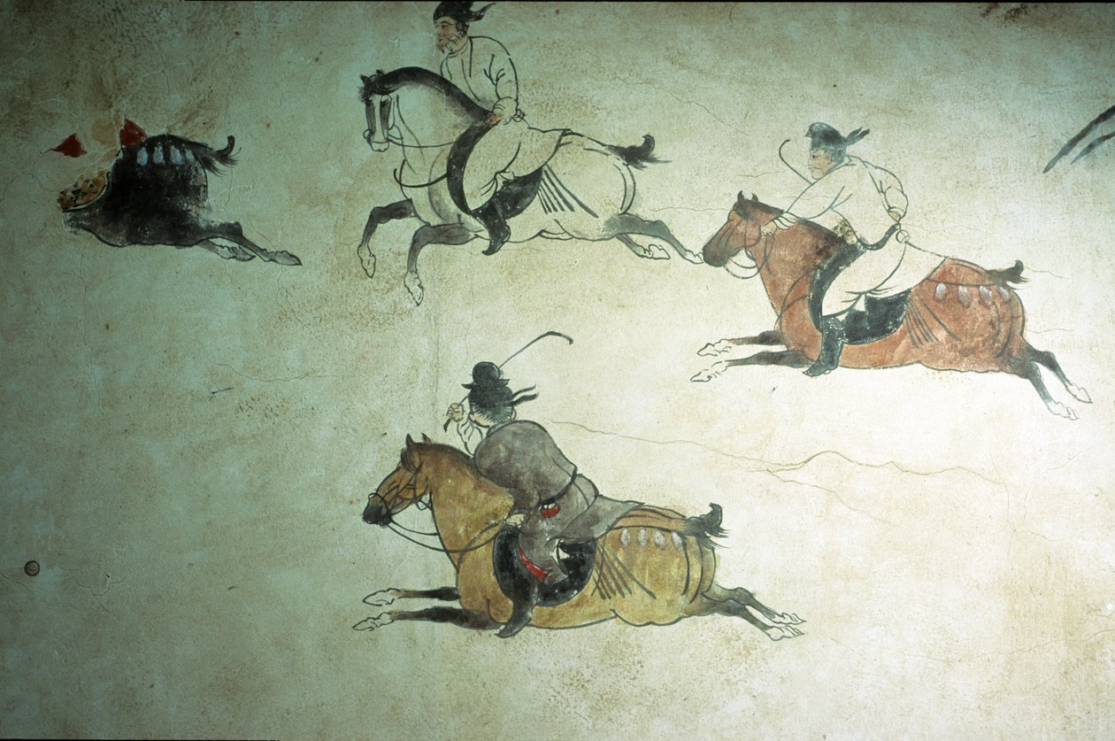 Kruununprinssi Zhangin hauta, Shenlongin 2. vuosi, Tang-dynastia, 618-907 tekijältä Tang Dynasty Chinese School
