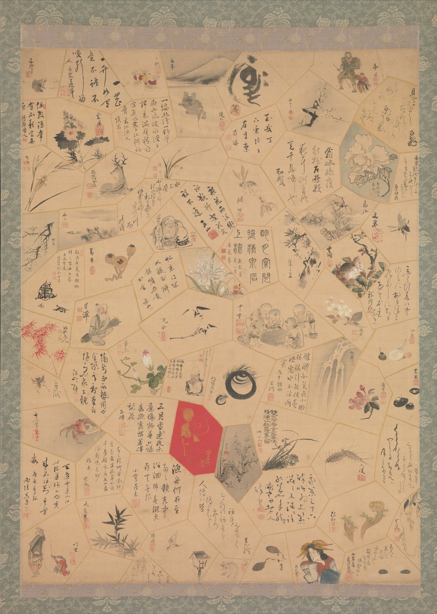 Sekalaisia maalauksia ja kalligrafiaa Bunsei-aikakauden kolmannelle vuodelle, 1820. tekijältä Tani Buncho