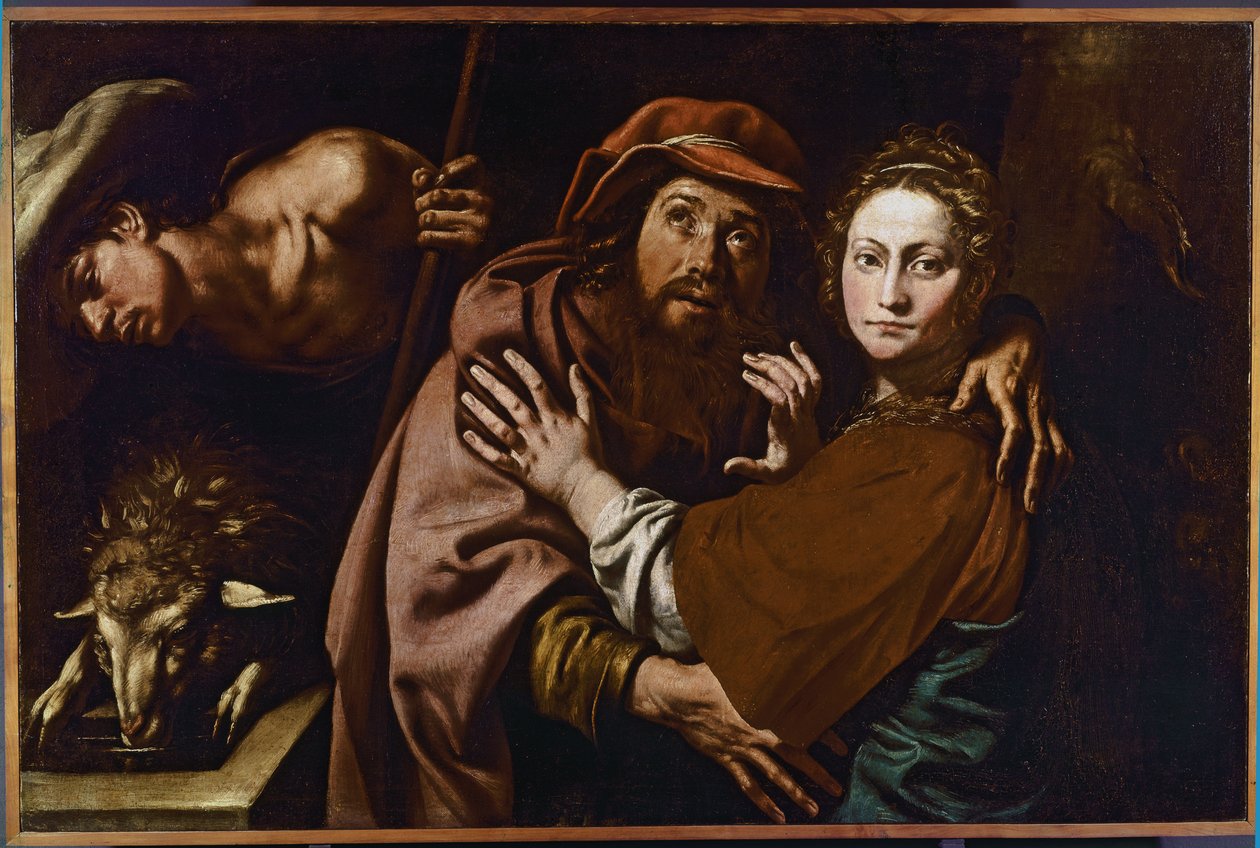 Jacob ja Rebecca, n. 1625 (öljy kankaalle) tekijältä Tanzio da Varallo