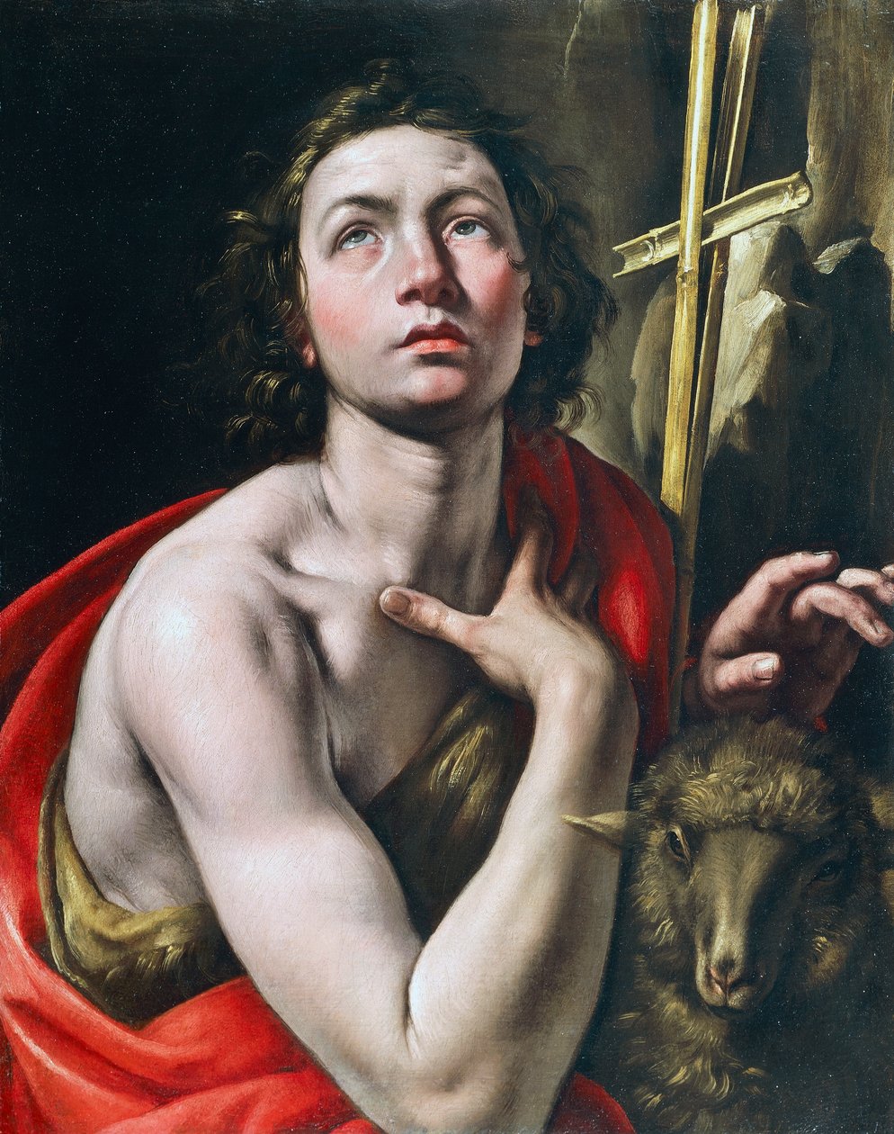 Pyhä Johannes Kastaja, Tanzio da Varallo (syntynyt 1575-1580, kuollut 1632-1633), öljy kankaalle tekijältä Tanzio da Varallo