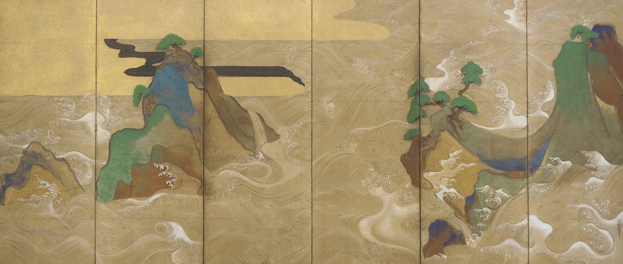 Aallot Matsushimassa tekijältä Tawaraya Sotatsu