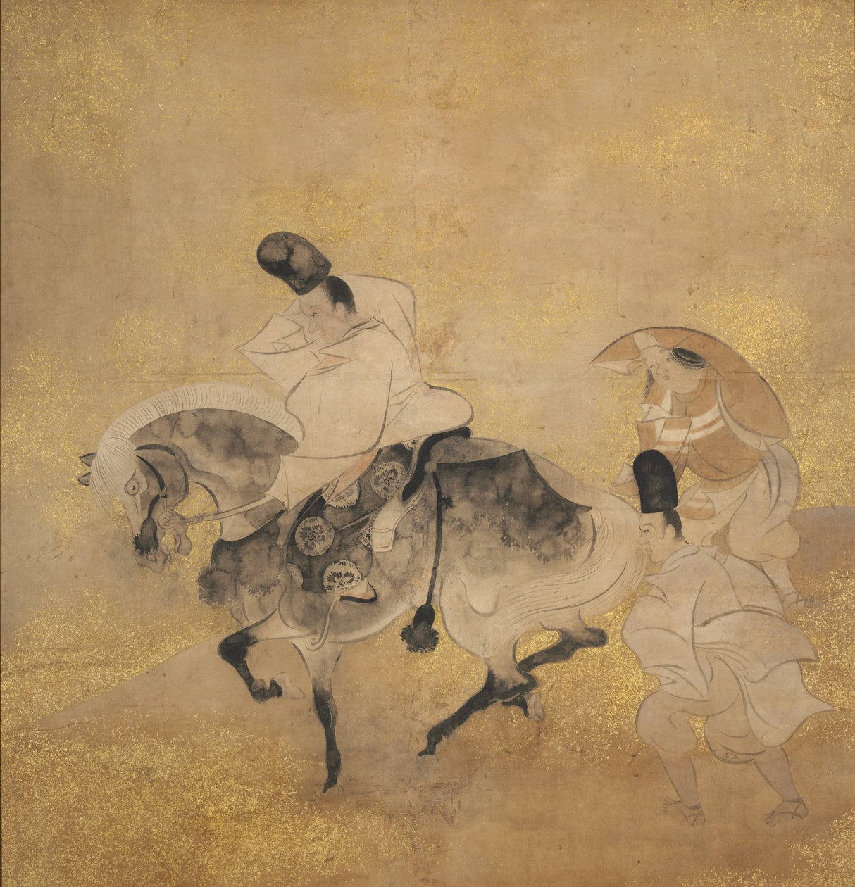 Risteys Sano Sanossa, n. 1600-1 tekijältä Tawaraya Sotatsu