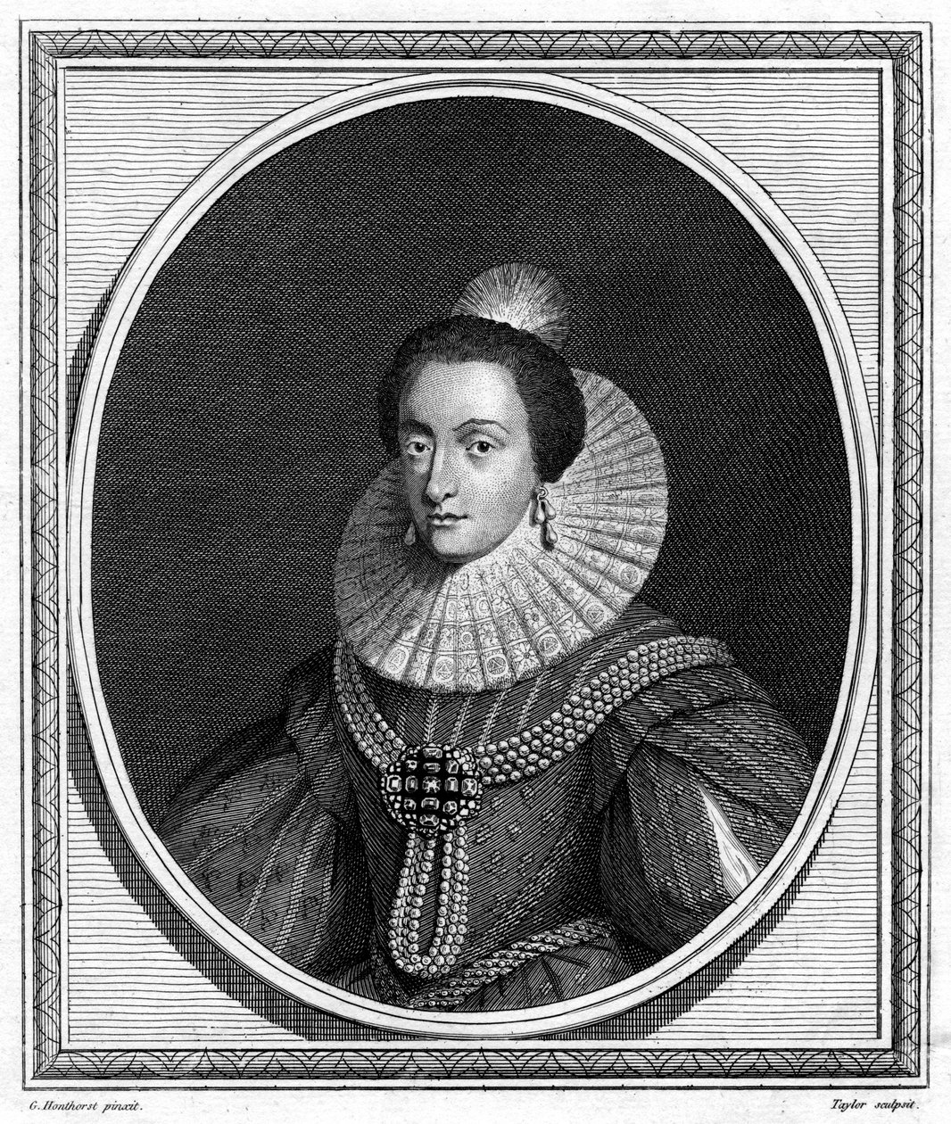 Elizabeth, ruotsalainen Palatine ja Böömin kuningatar, 1787. tekijältä Taylor
