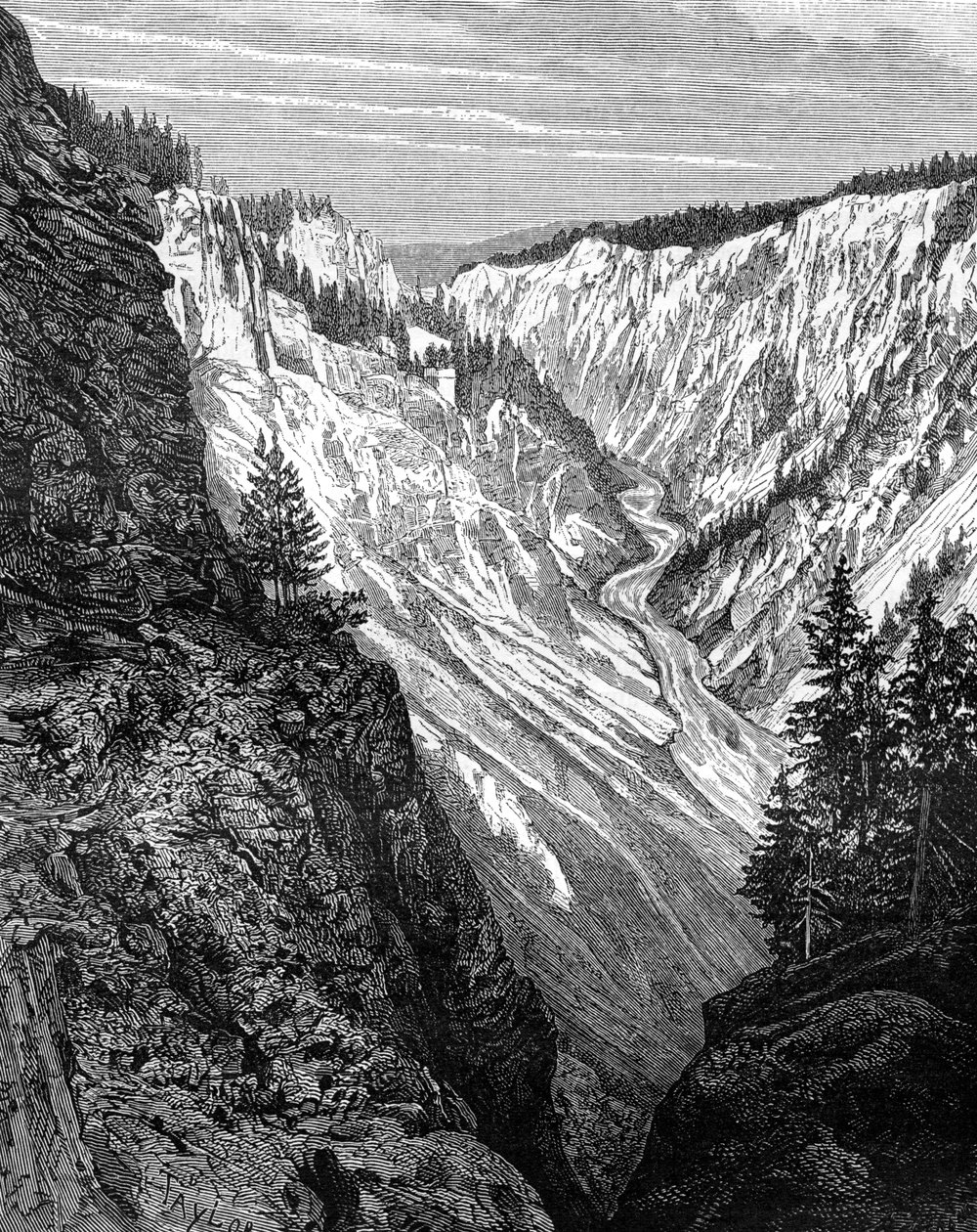 Grand Canyon, Yellowstonen kansallispuisto, USA, 1800-luku. tekijältä Taylor