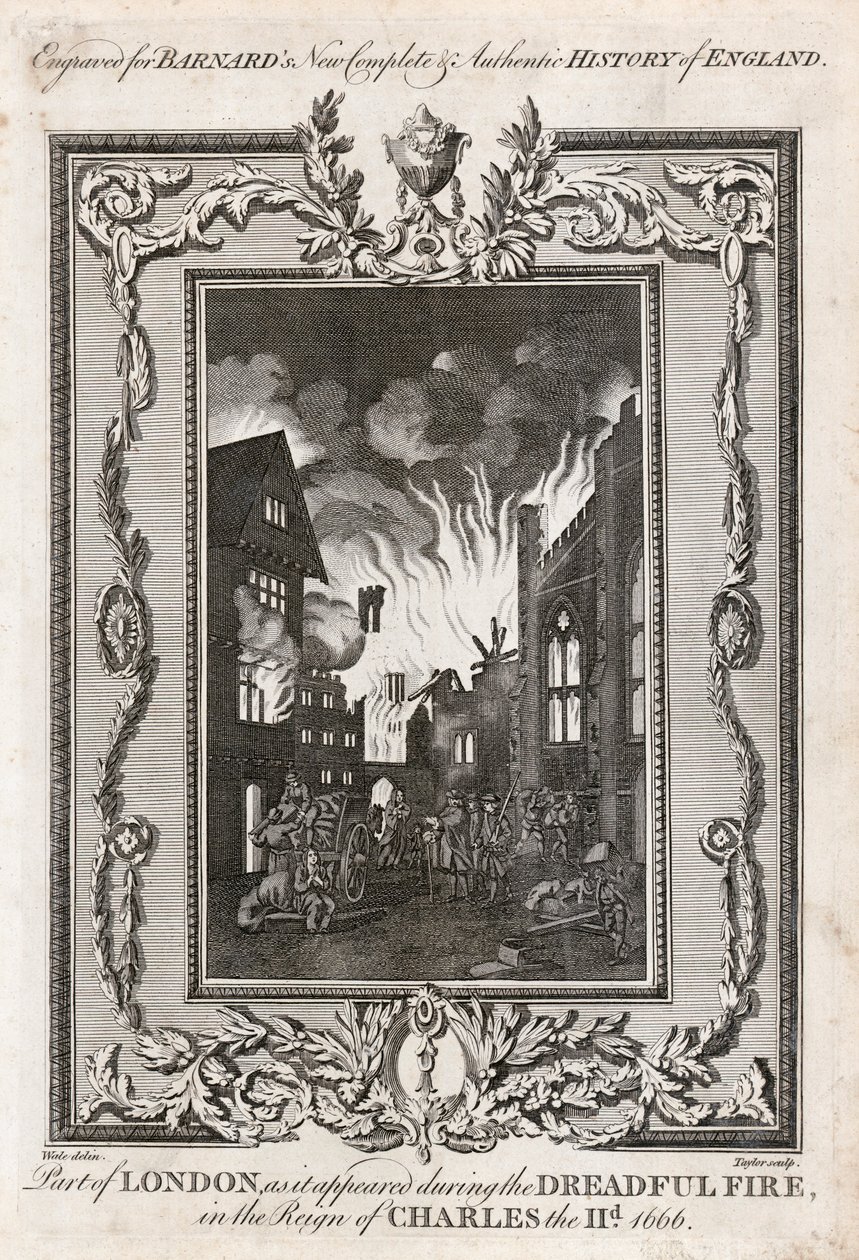 Lontoon suuri palo, 1666 c1783 tekijältä Taylor
