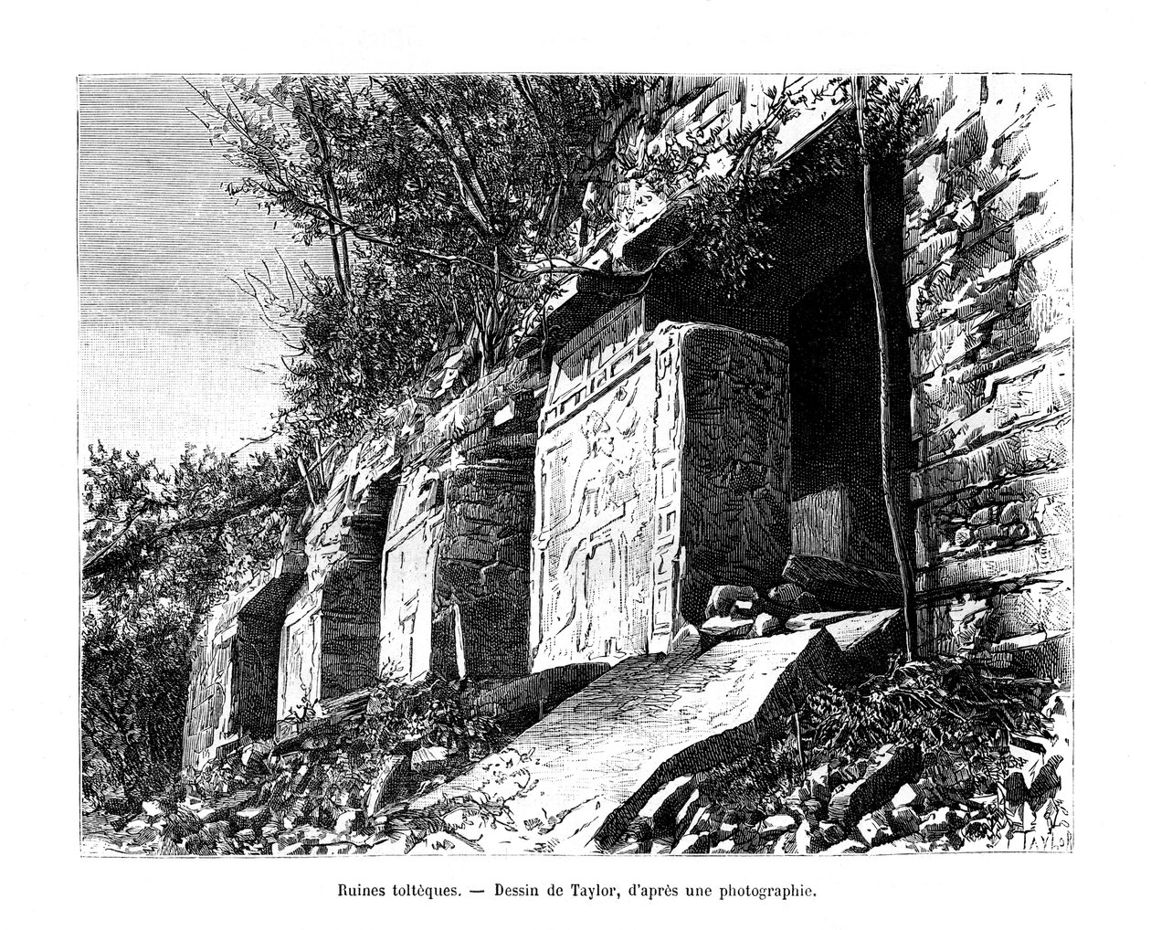 Tolteekkien rauniot, Meksiko, 1800-luku tekijältä Taylor