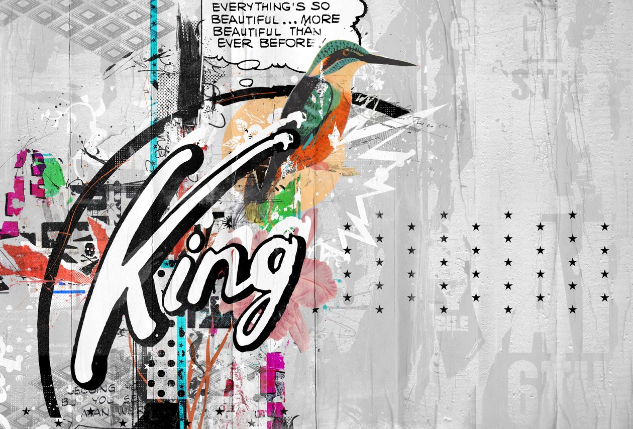 Kingbird, 2015 (kollaasi kankaalle) tekijältä Teis Albers