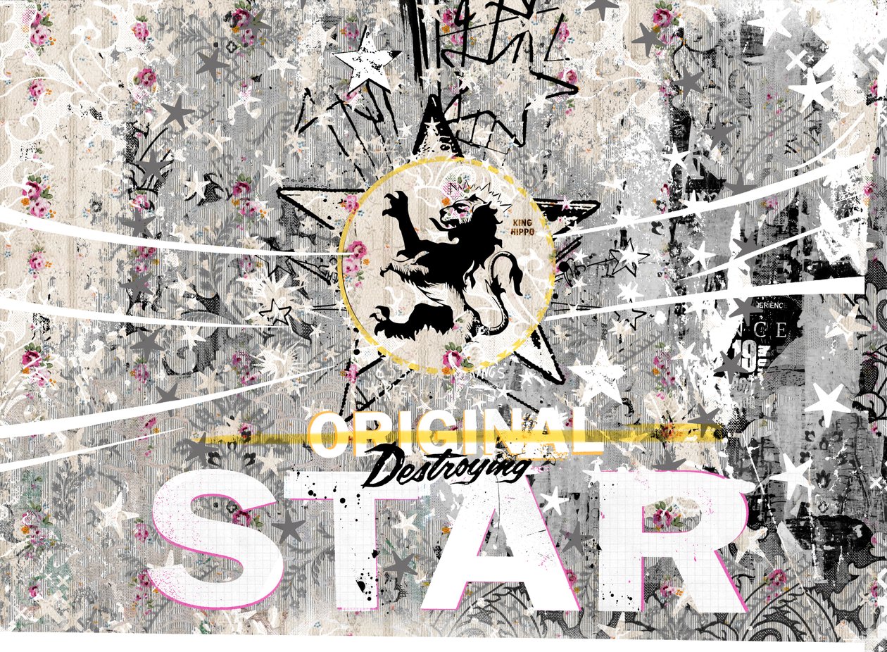 Original Star, 2018 (Colagem sobre tela) finlandês tekijältä Teis Albers