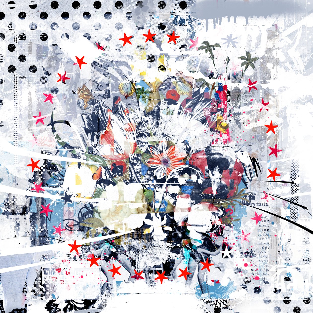 Tarde estrelada, 2015 (Colagem sobre tela) finlandês tekijältä Teis Albers