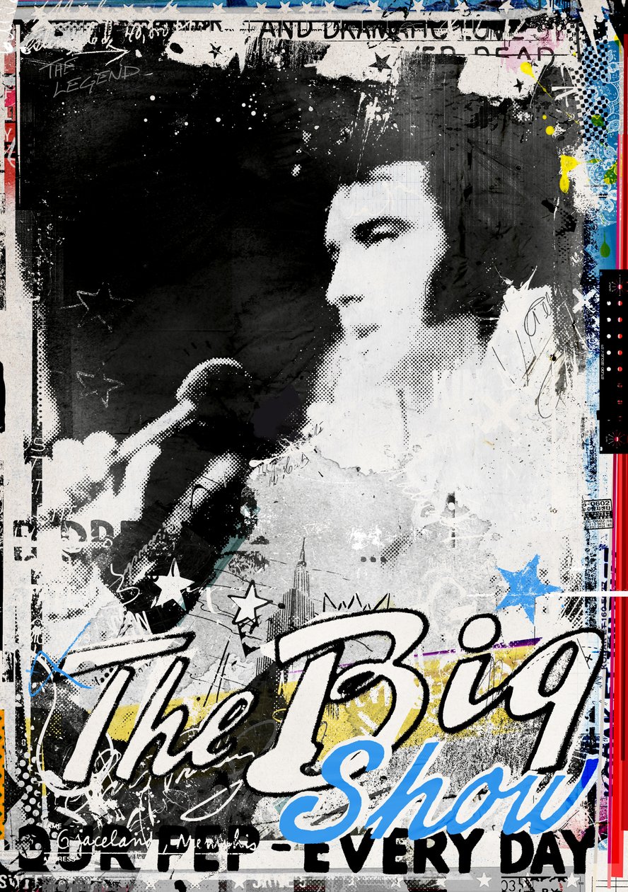 The Big Show, 2016 (Colagem sobre tela) finlandês tekijältä Teis Albers