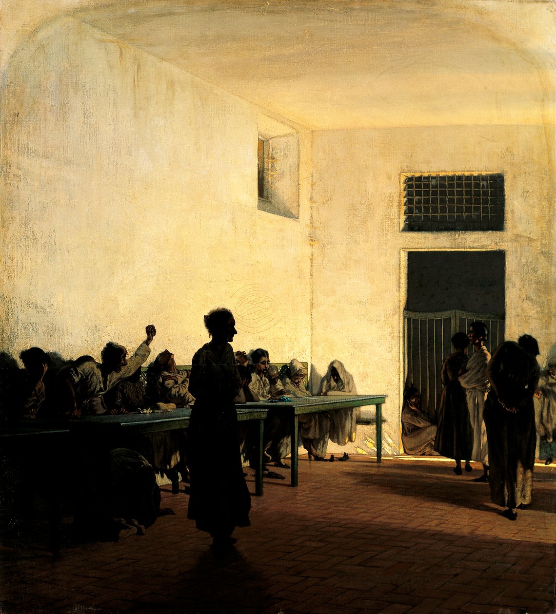 Hullujen naisten osasto Firenzen St Bonifaziossa, kirjoittanut Telemaco Signorini (1835-1901) tekijältä Telemaco Signorini