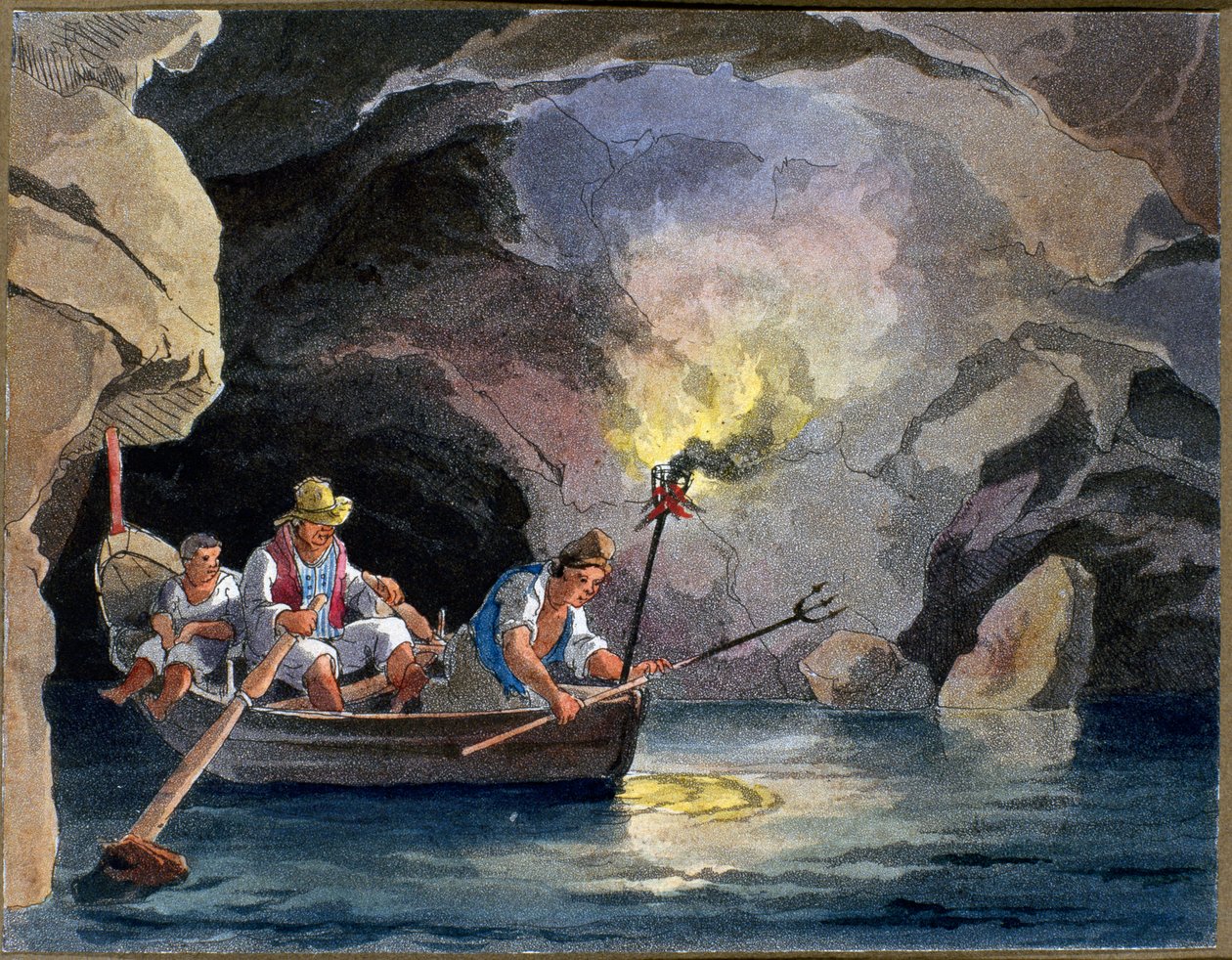 Yökalastus, n. 1830 (akvatinta) tekijältä Teodoro Guglielmo Witting