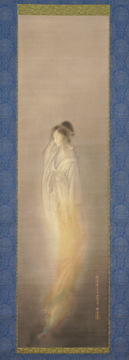 Aave [parin oikea puoli], heinäkuu 1900 (tussi ja vaalea väri silkille) tekijältä Terasaki Kogyo