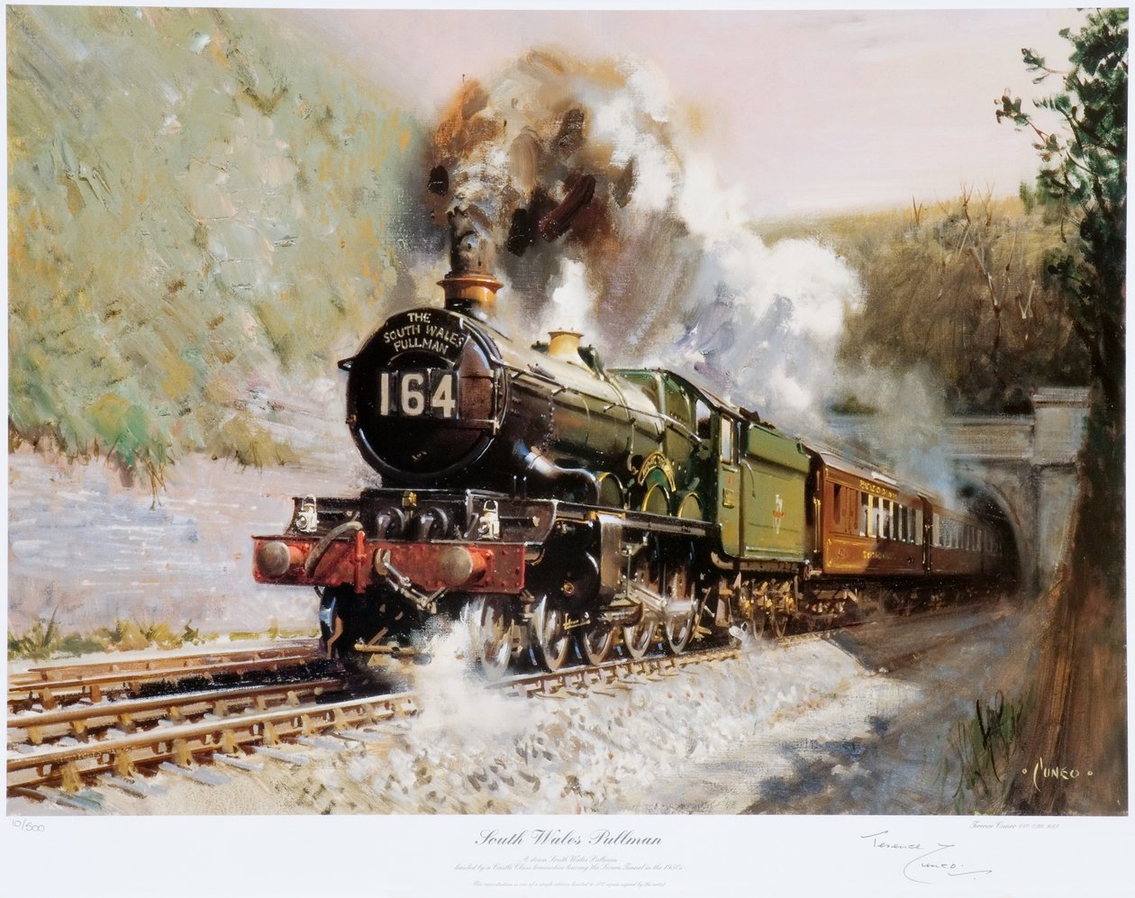 Etelä-Walesin Pullman, noin 1971 (painokuva). tekijältä Terence Cuneo