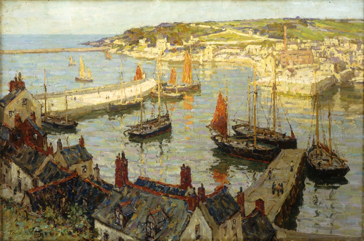 Brixham Harbour (öljy kankaalle) tekijältä Terrick Williams