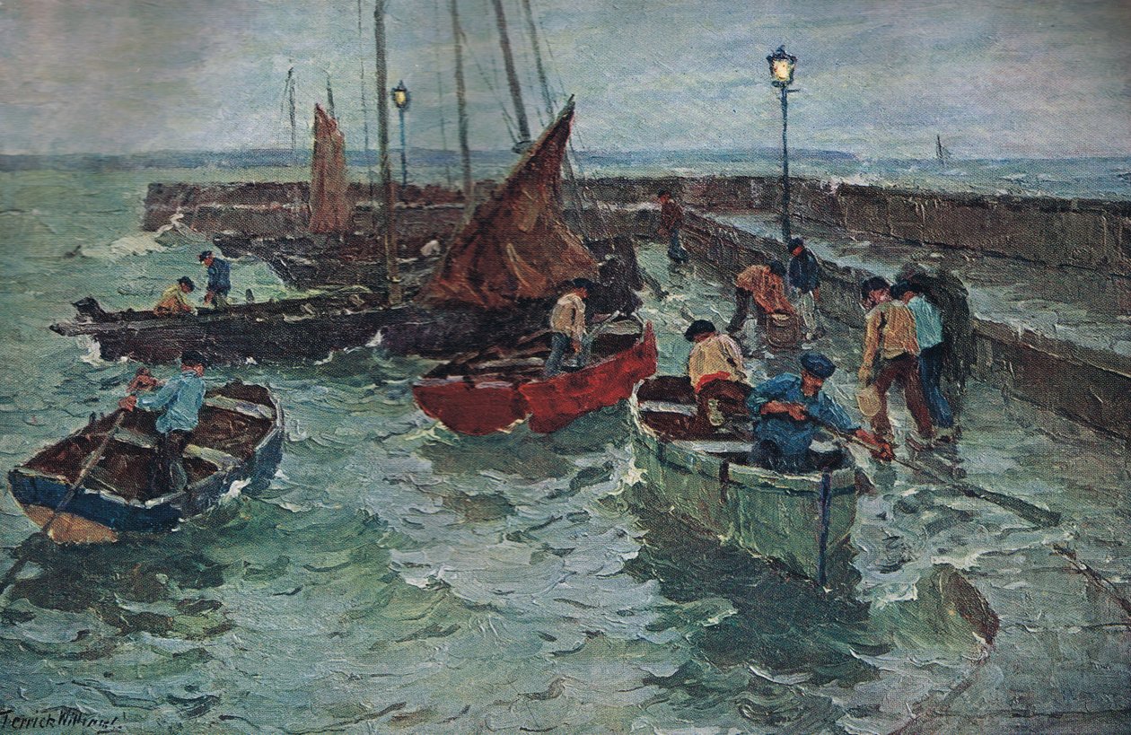Satamakohtaus, noin 1915 tekijältä Terrick Williams