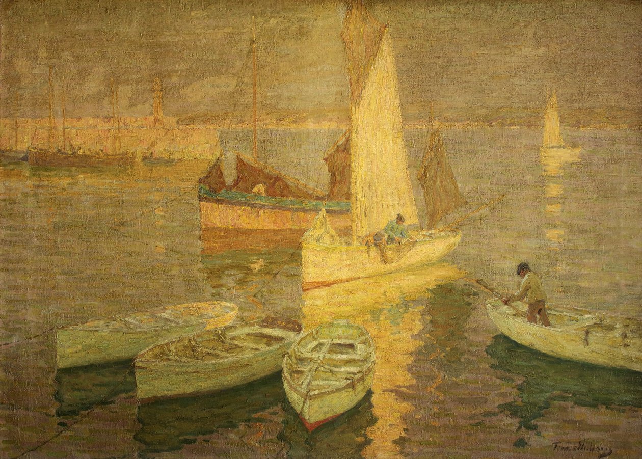 Sunset Glow, St Ives, n. 1925 (öljy kankaalle) tekijältä Terrick Williams