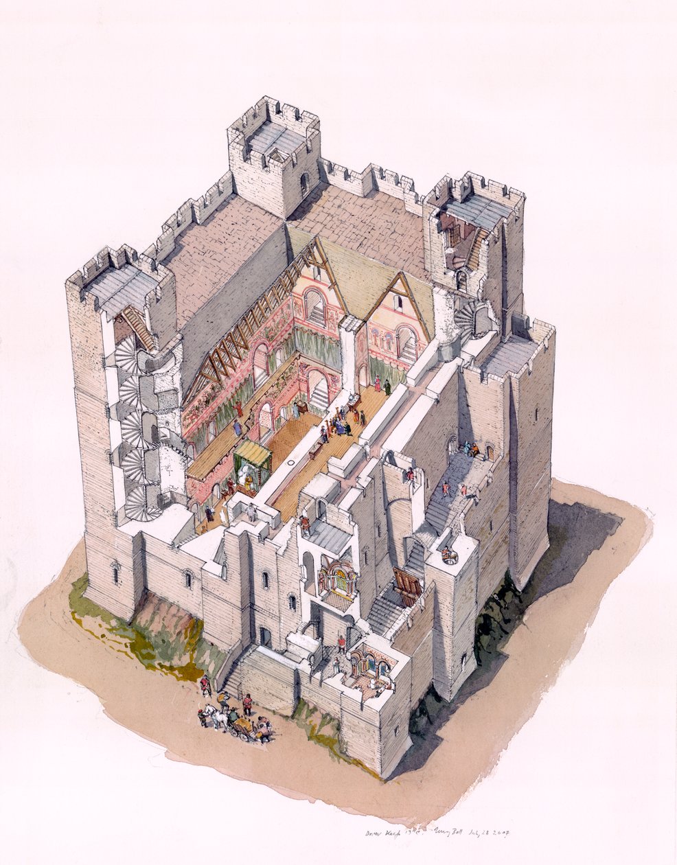 Dover Castle Keep c1190, c1990-2010 tekijältä Terry Ball