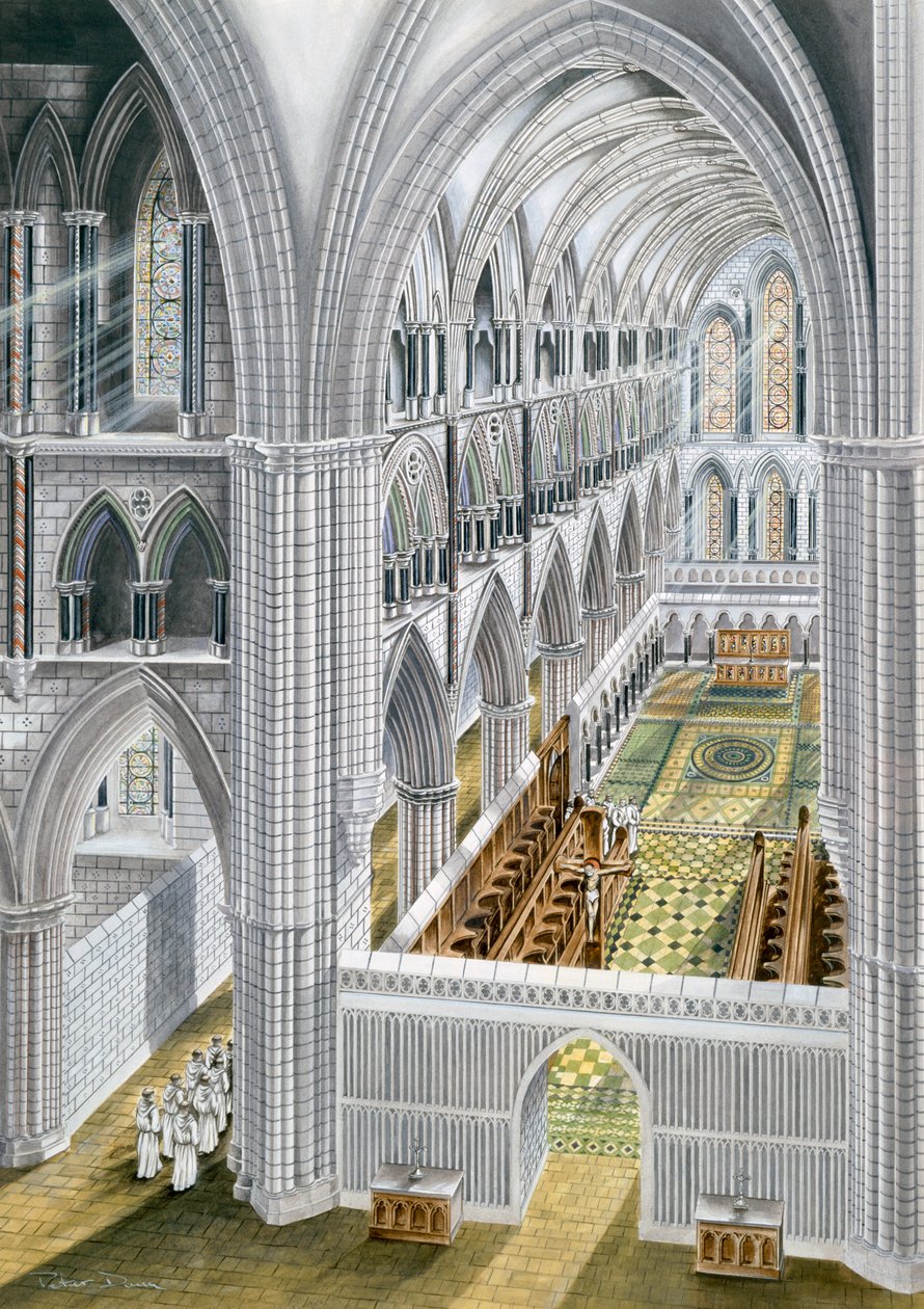 Rievaulx Abbey, 1200-luvun alku, 1990-2010 tekijältä Terry Ball