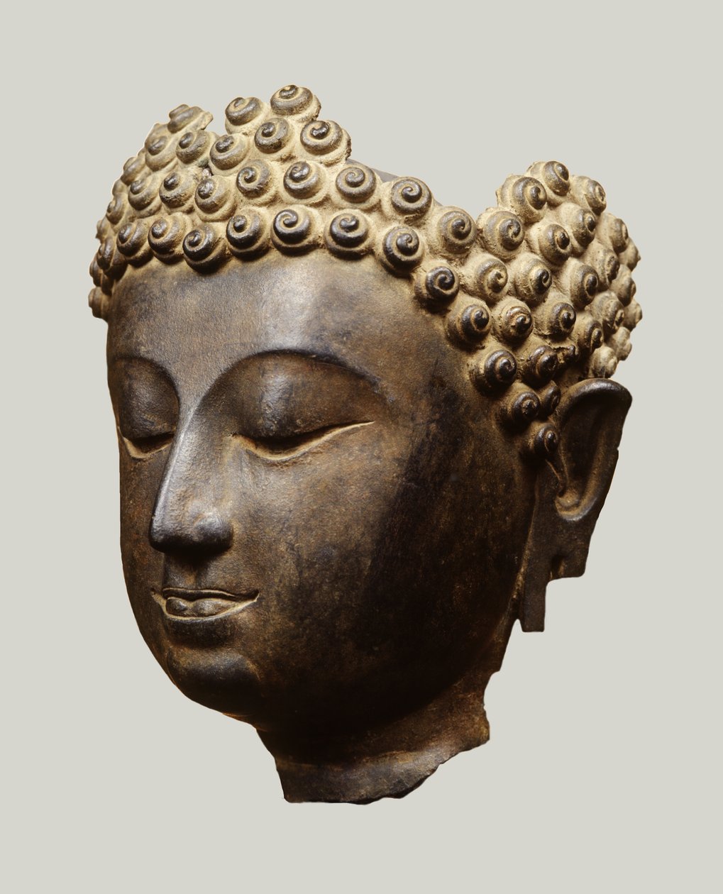Buddhan pää, Lanna-tyyli (pronssi) tekijältä Thai School