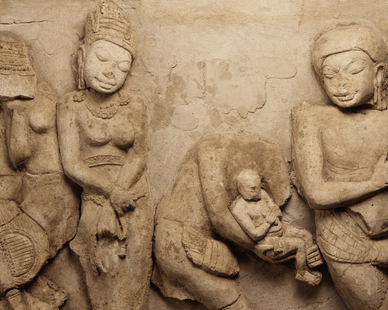 Helpotus, Chedi Chula Pathom, Dwaravati School (Stucco) tekijältä Thai School
