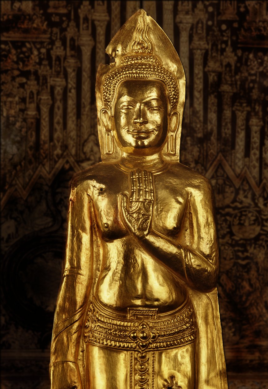 Pysyvä Buddha, 1200-luvun loppu - 1300-luvun alku (kulta) tekijältä Thai School