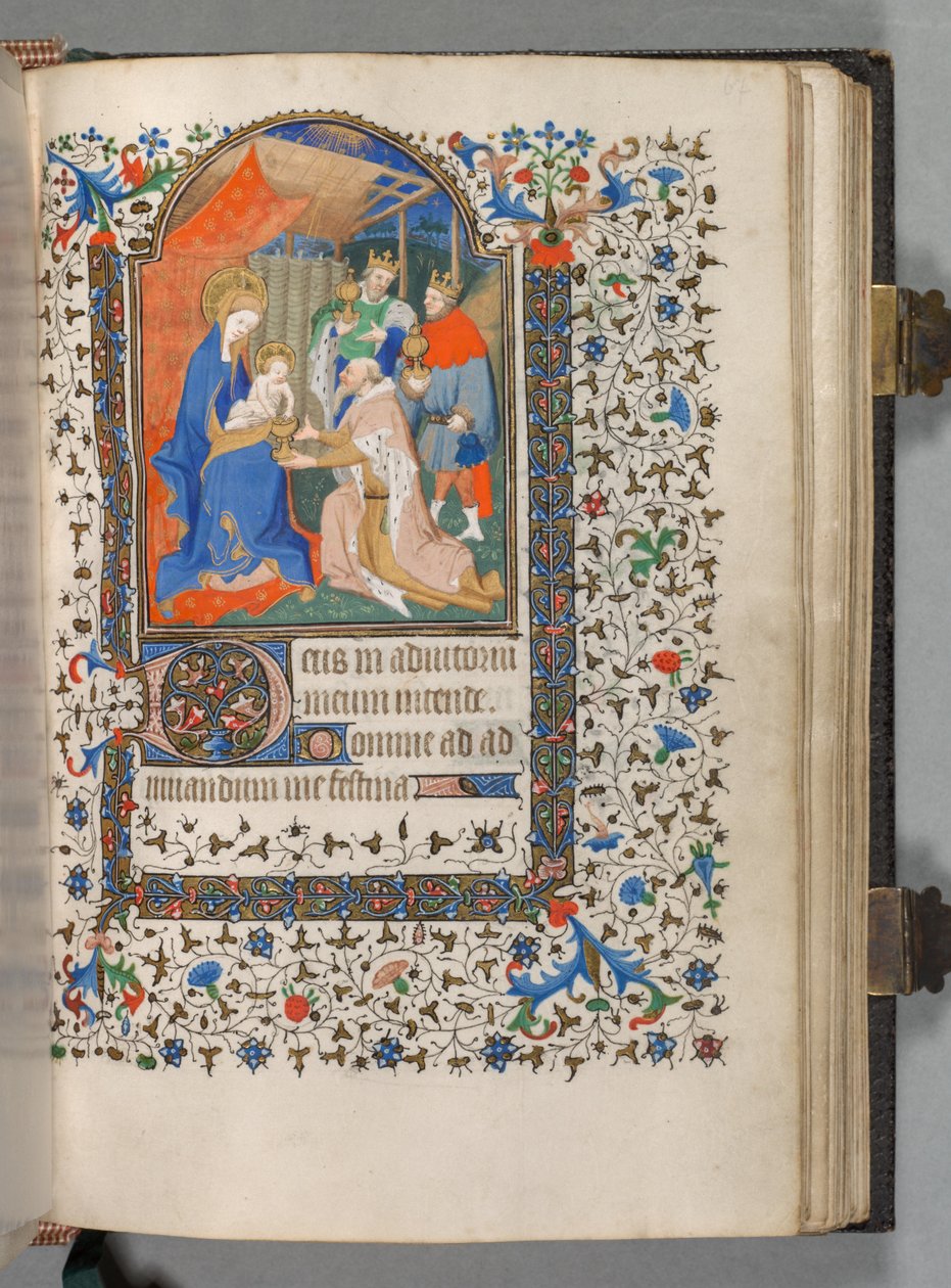 Tuntikirja (Pariisin käyttö): Fol. 67r, Maagien palvominen tekijältä The Bedford Master