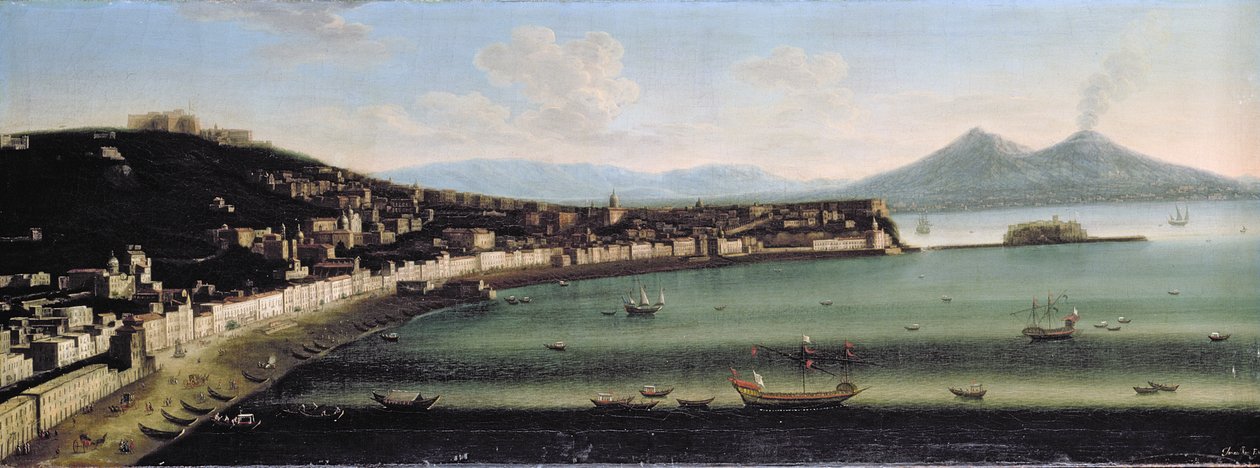 Napolinlahti lännestä, 1710 tekijältä The Metropolitan Master