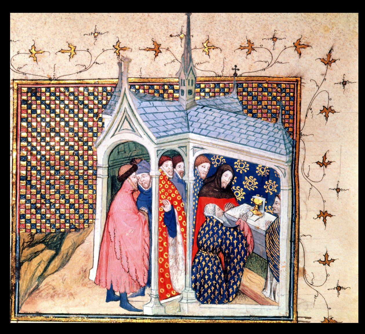 Harl 1319 f.41v Earl of Northumberlandin vala "Histoire du Roy d