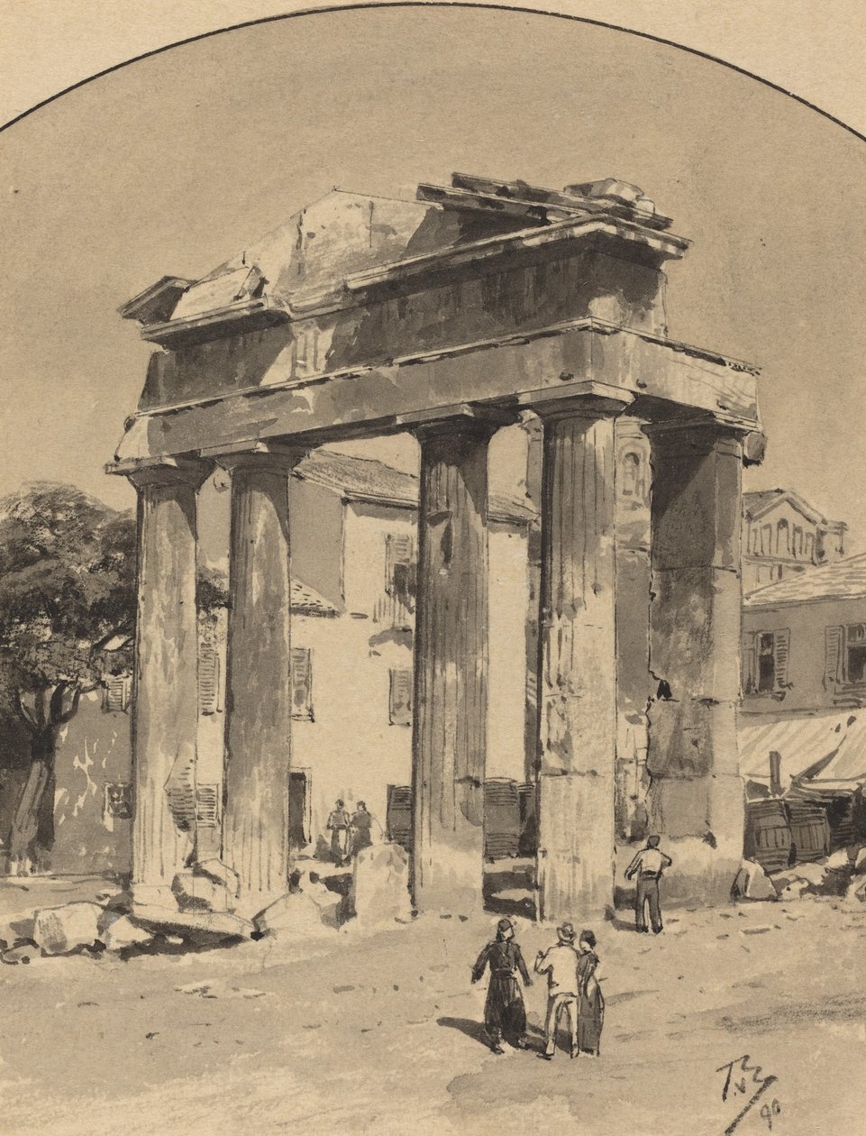 Old Market Gate, 1890. tekijältä Themistocles von Eckenbrecher