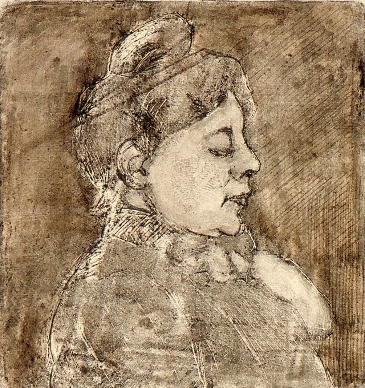 Agnita Feisin muotokuva profiilissa tekijältä Theo van Doesburg