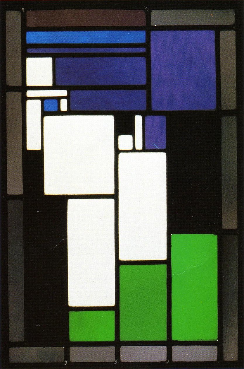 Lasimaalaus Koostumus Naaraspää tekijältä Theo van Doesburg