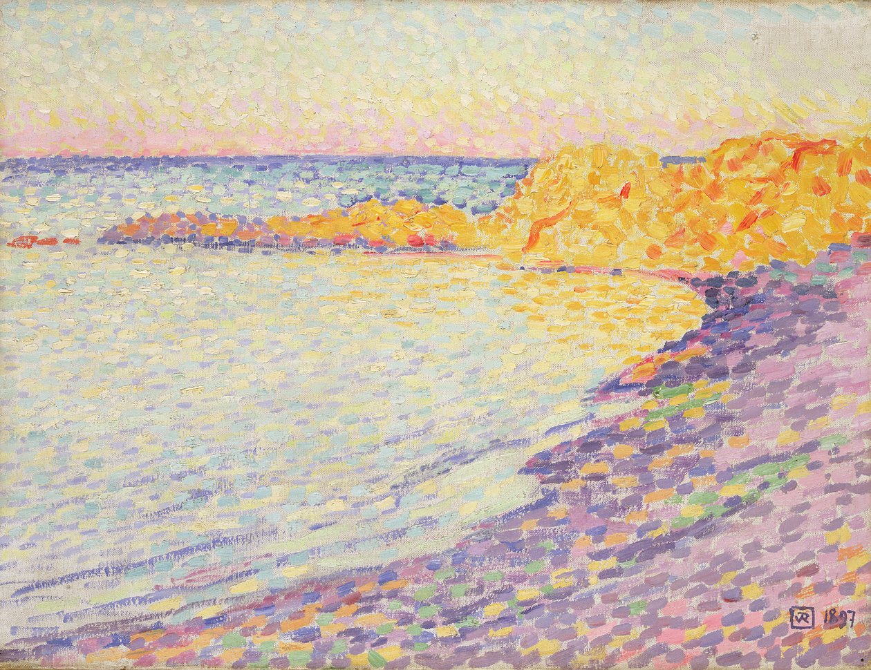 Petit Plage, Saint Tropez, 1897 tekijältä Théo van Rysselberghe