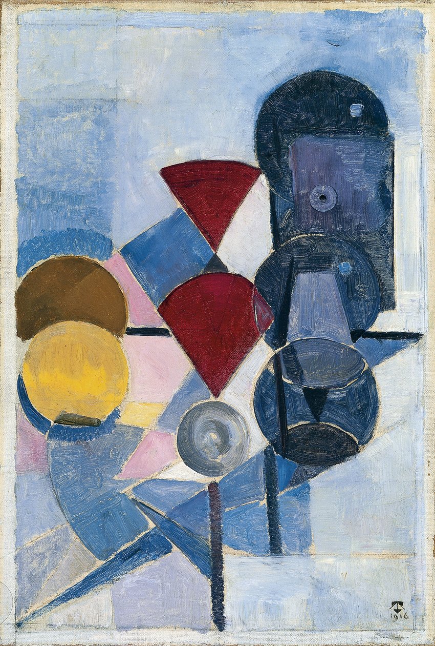 Sävellys II asetelma, 1916 tekijältä Theo van Doesburg