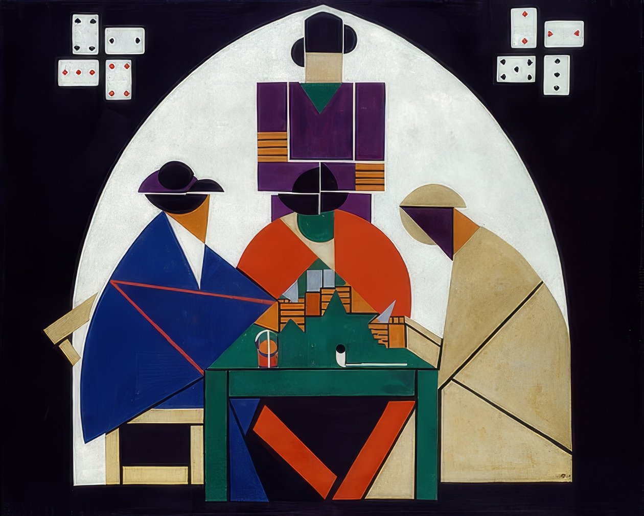 Kortin pelaaja. 1916-17 tekijältä Theo van Doesburg