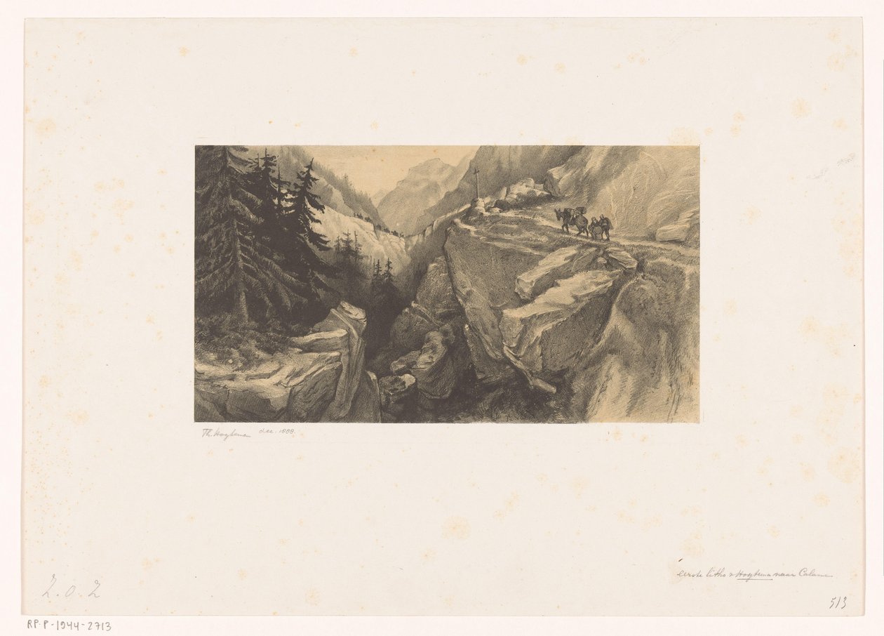 Alppien maisema vuoristosolalla tekijältä Theo van Hoytema (signed by artist)