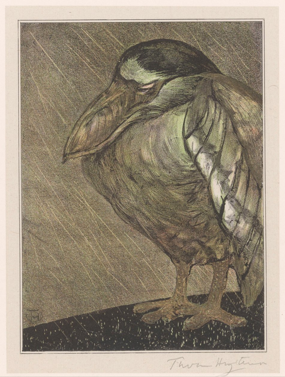 Venehaikaroita sateessa tekijältä Theo van Hoytema (signed by artist)