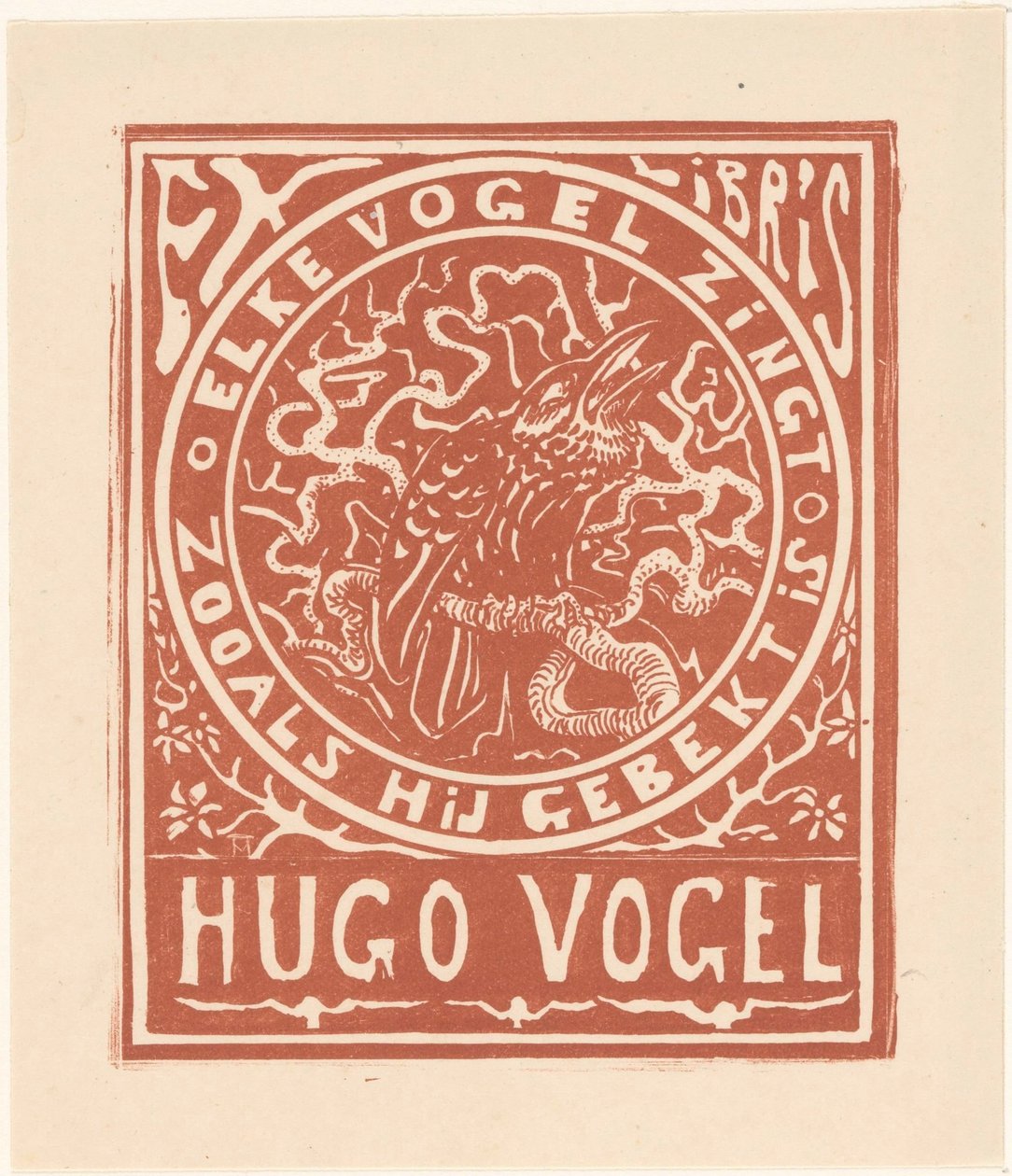 Ex libris Hugo Vogelilta tekijältä Theo van Hoytema