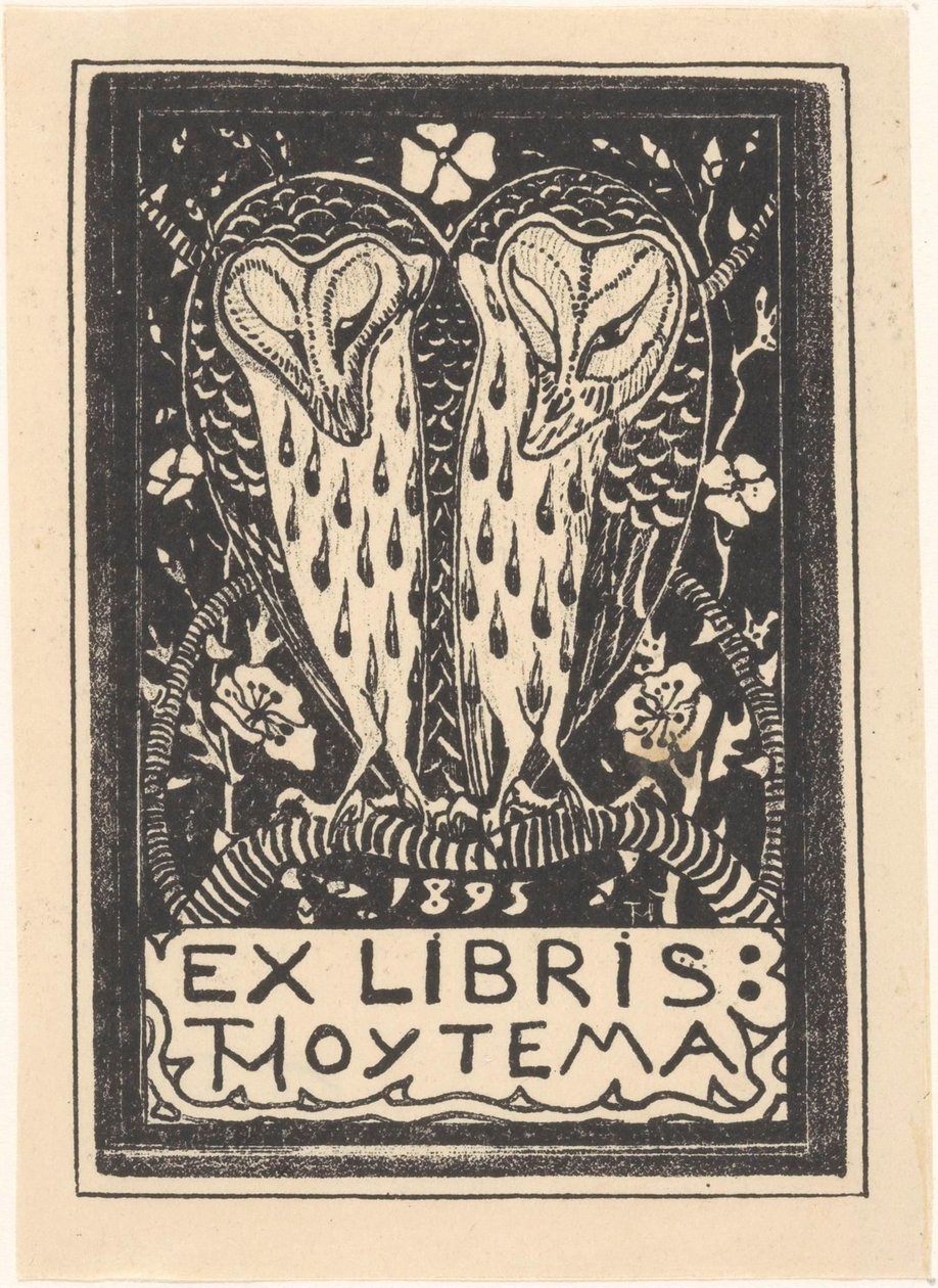 Theo van Hoyteman ex libris tekijältä Theo van Hoytema