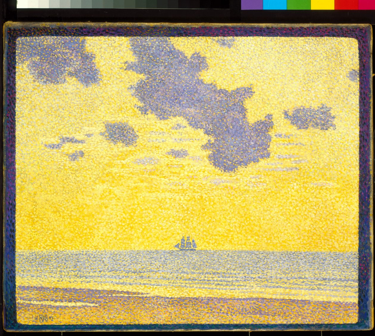 Suuret pilvet (öljy kankaalle) tekijältä Théo van Rysselberghe