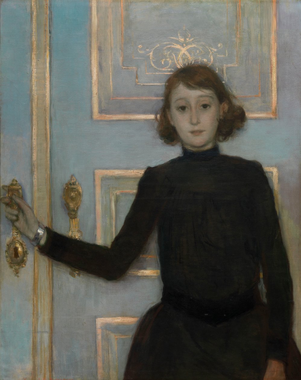 Marguerite van Monsin muotokuva (öljy kankaalle) tekijältä Théo van Rysselberghe