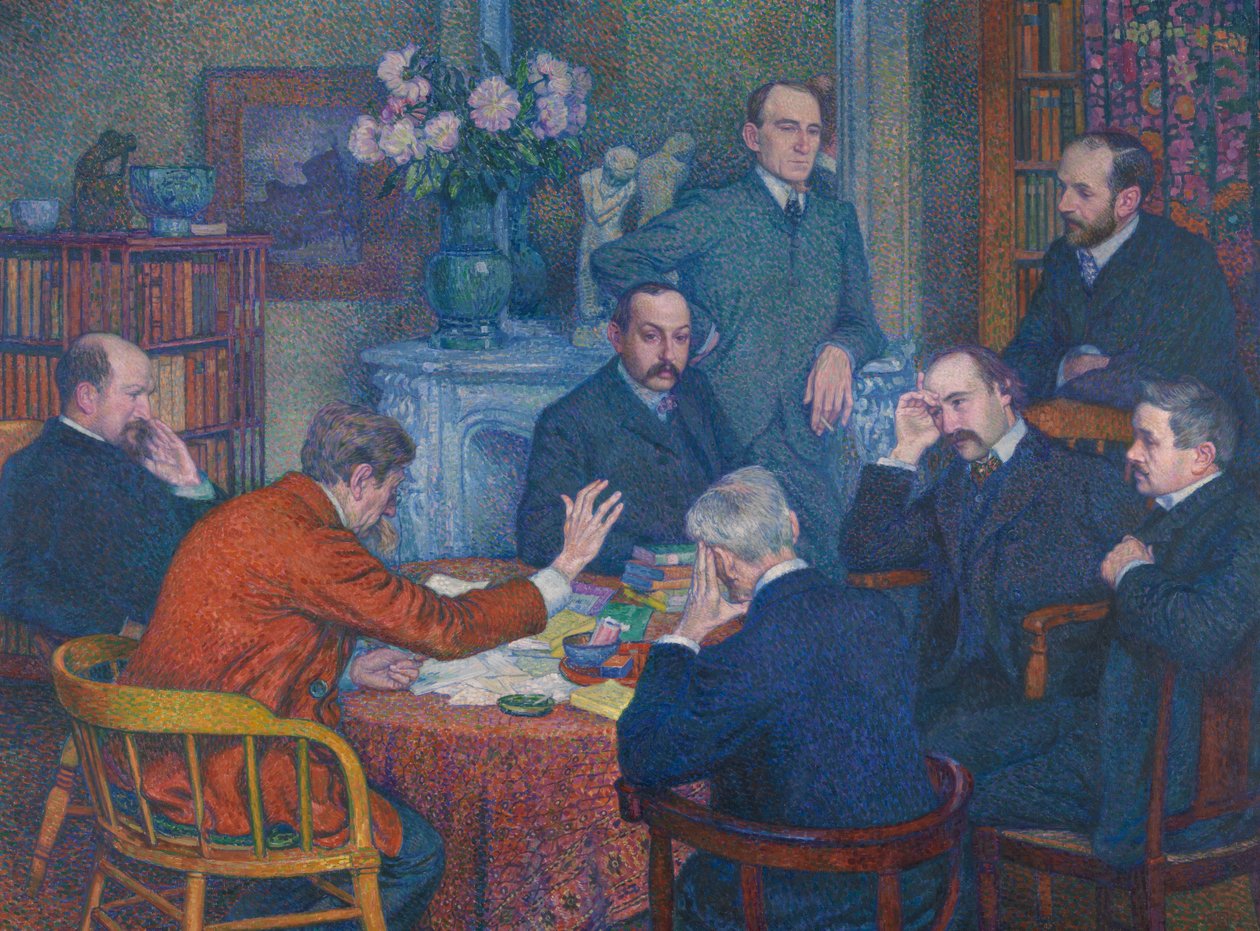 Emile Verhaerenin luento (öljy kankaalle) tekijältä Théo van Rysselberghe