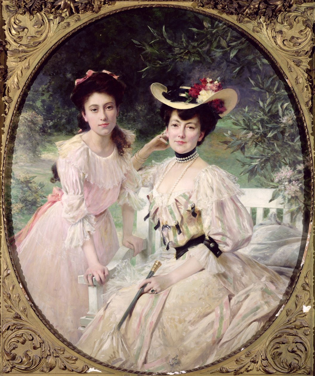 Madame Collas ja hänen tyttärensä Giselle, 1903 tekijältä Theobald Chartran