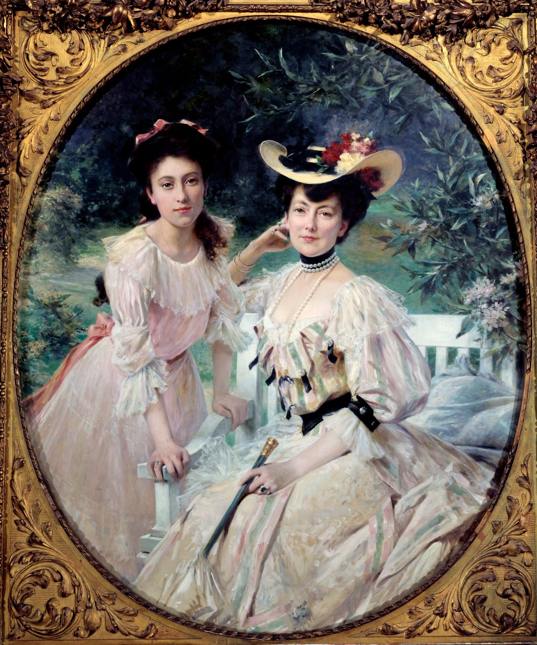 Muotokuva Madame Collasista ja hänen tyttärestään Theobald Chartranin (1849-1907) maalaus 1903 su. 1,63 x 1,3 m Pariisi, musee d