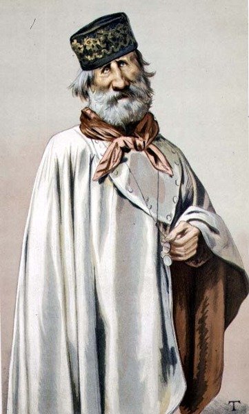 "Revolution" -sarjakuva Giuseppe Garibaldin Vanity Fairista tekijältä Theobald Chartran