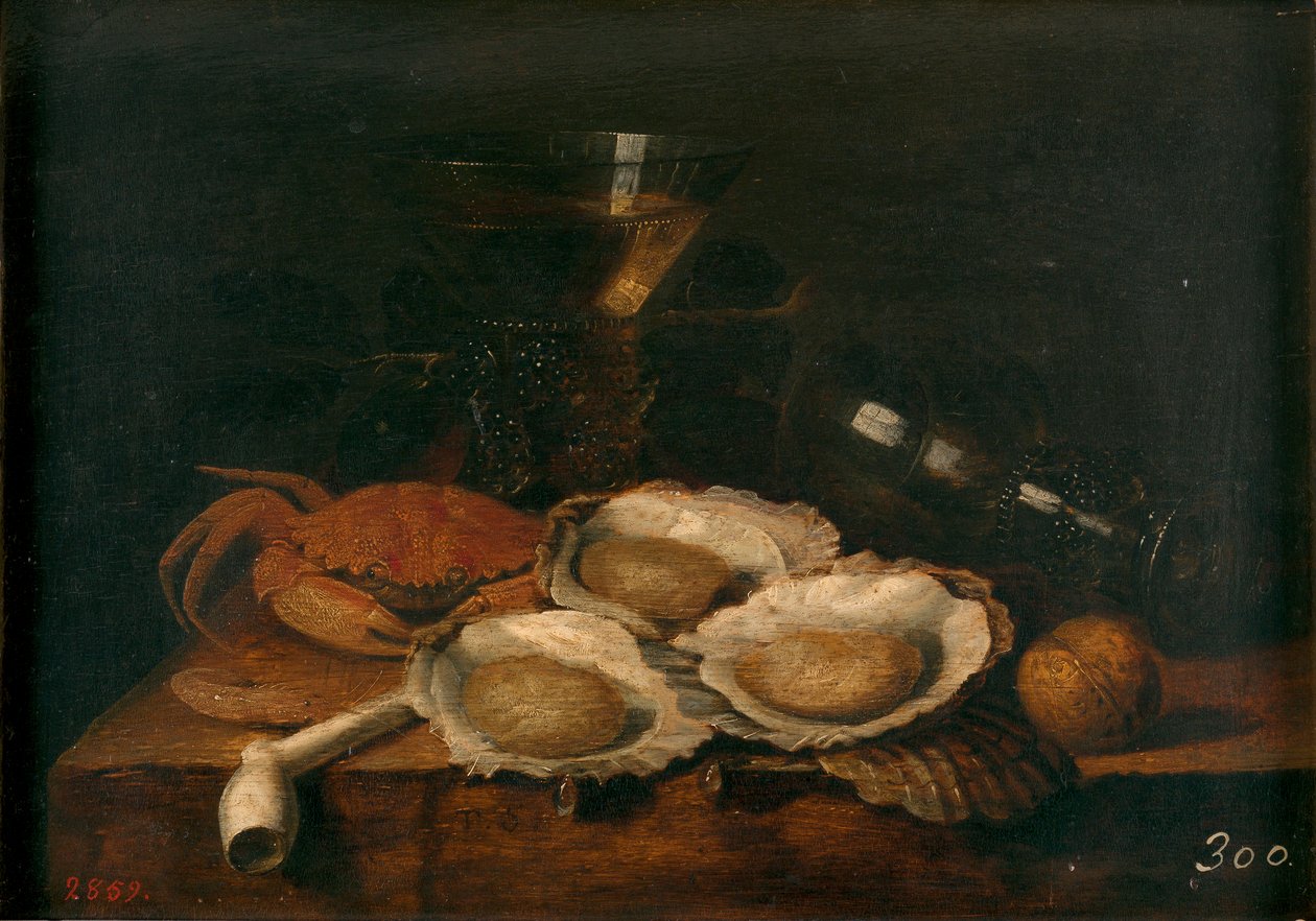Mesa revuelta, óleo sobre tabla tekijältä Theodoor Smits